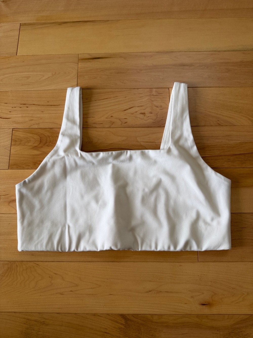 Girlfriend Collective Square Neck Ivory Bra